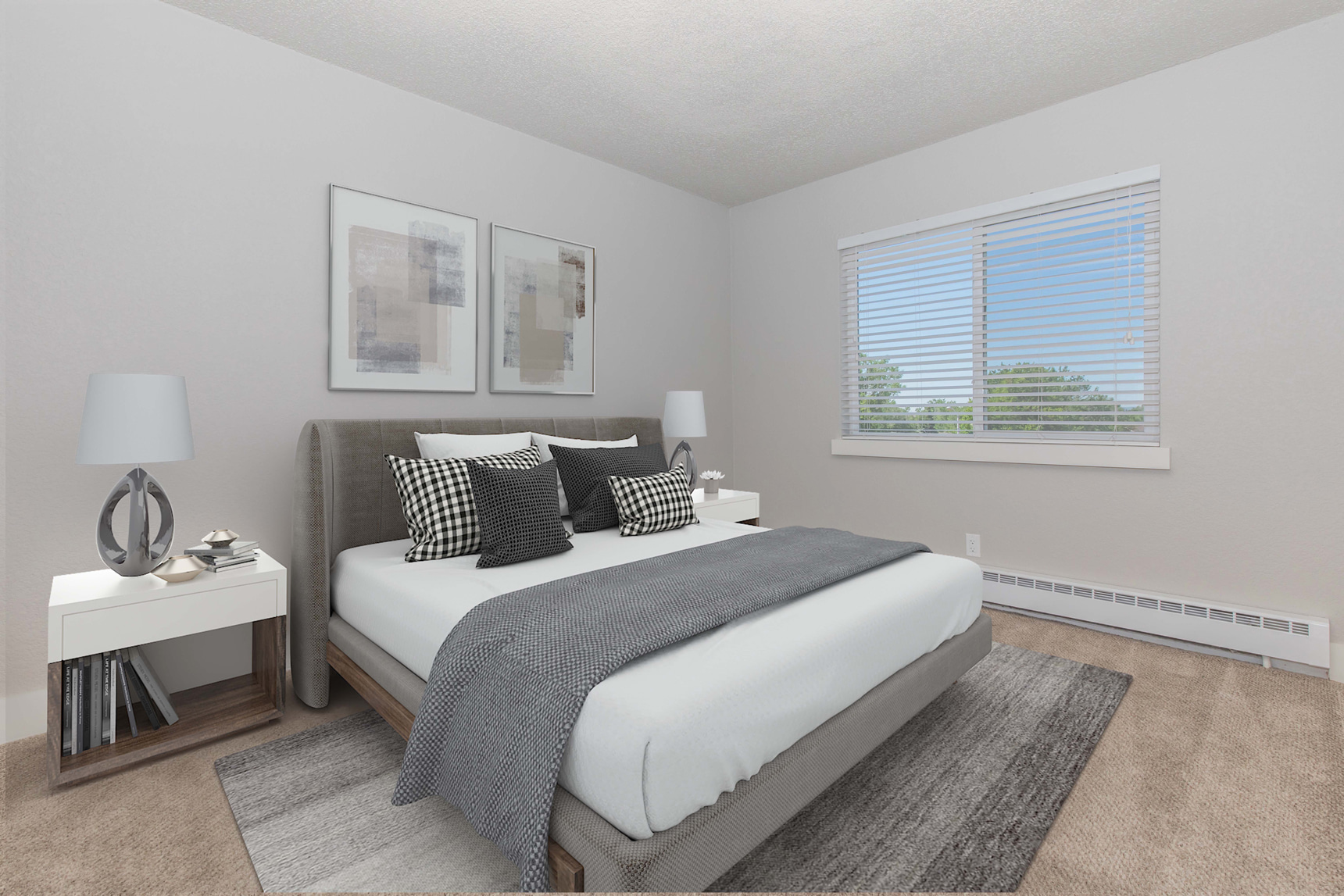 beautiful bedroom at the Sedona Ridge Apartments, located in Colorado Springs,